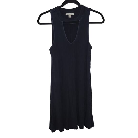 American Eagle Outfitters Tops - American Eagle Sleeveless Keyhole Weathered Navy Flow Tunic Dress Women Sz Small